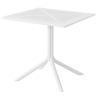 Mesa JÁVEA 97, polipropileno blanco, 80 x 80 cms