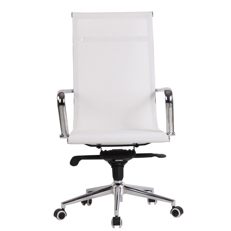 Sillón de oficina ZURICH, alto, malla blanca-0