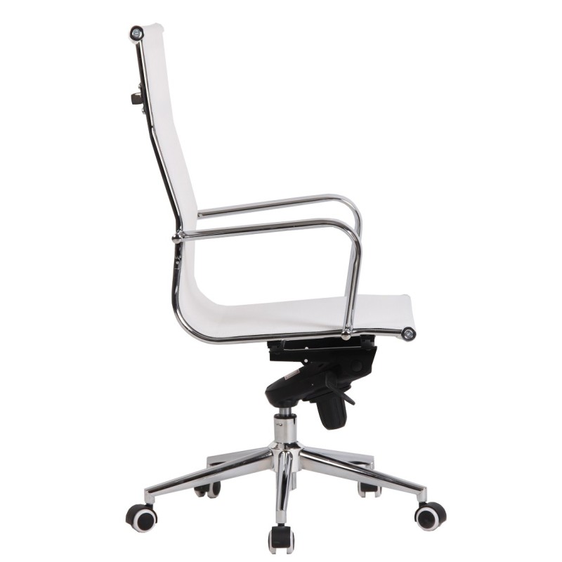 Sillón de oficina ZURICH, alto, malla blanca-1