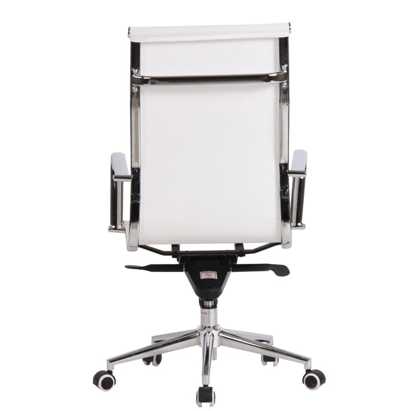 Sillón de oficina ZURICH, alto, malla blanca-2