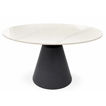 Mesa NAIDA, metal, tapa de cerámica, 120 cms de diámetro