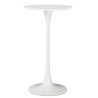 Mesa alta TUL ( SU ), metal, blanca, tapa blanca de 60 cms de diámetro