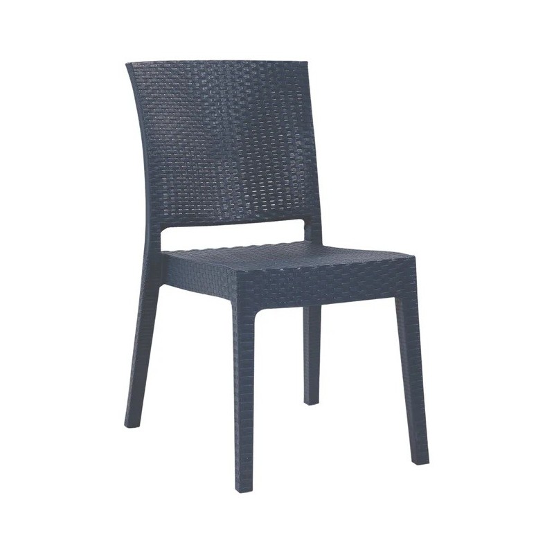 Silla LIDO, apilable, polipropileno antracita