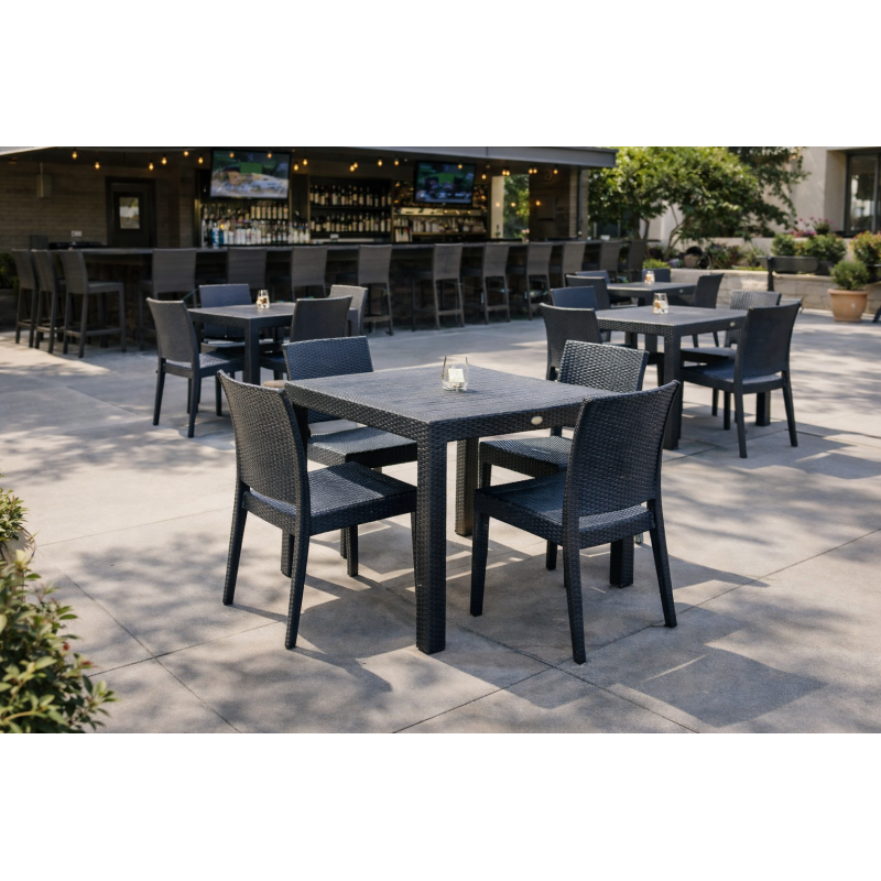Silla LIDO, apilable, polipropileno antracita-0