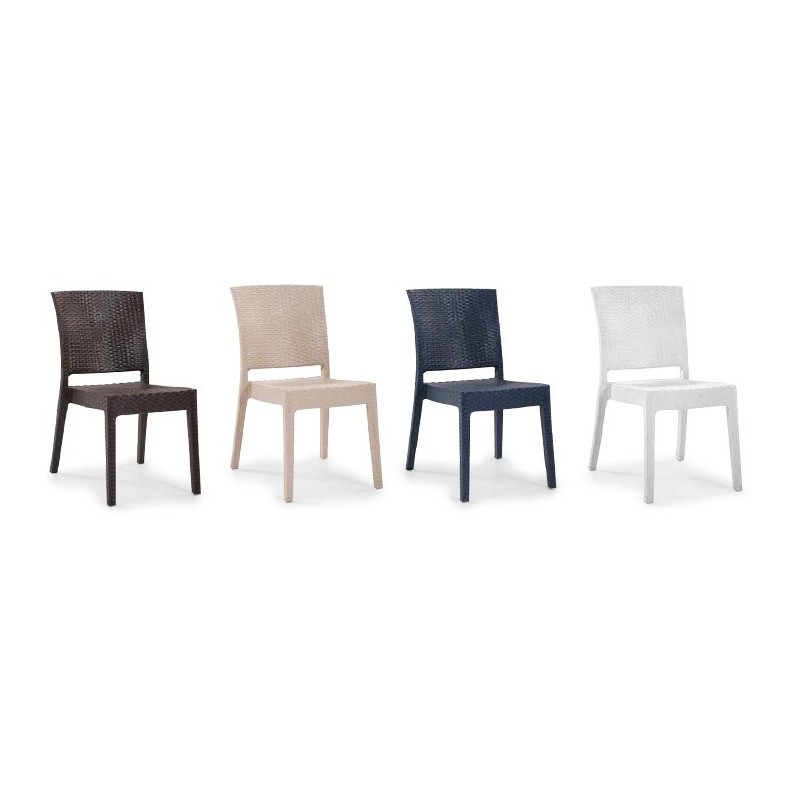 Silla LIDO, apilable, polipropileno antracita-1