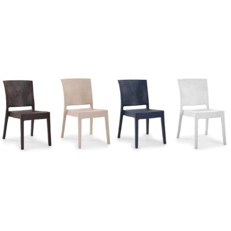Silla LIDO, apilable, polipropileno antracita-1