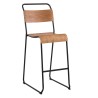 Taburete LIVERPOOL, apilable, negro, contrachapado de abedul