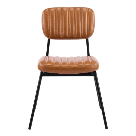Silla NUREMBERG, metal, similpiel marrón-0