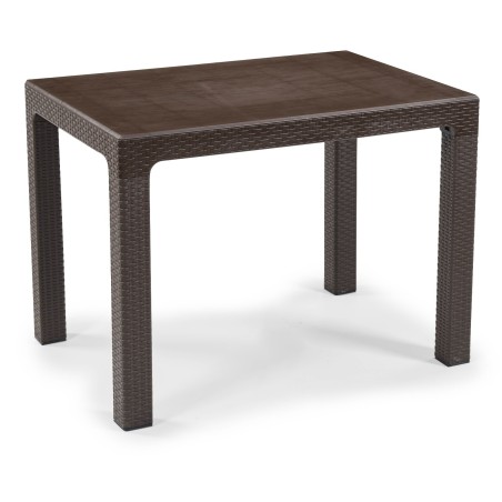 Mesa MIJAS, polipropileno marrón chocolate, 100 x 70 cms