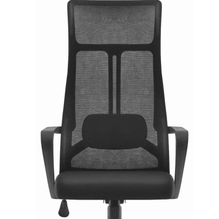 Sillón de oficina AMIENS, alto, negro, malla y asiento negro-0
