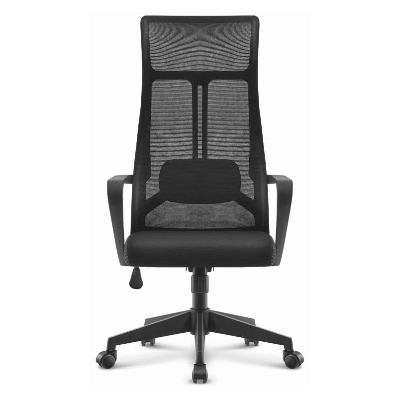 Sillón de oficina AMIENS, alto, negro, malla y asiento negro-2