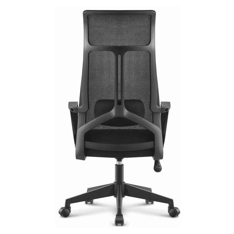 Sillón de oficina AMIENS, alto, negro, malla y asiento negro-3