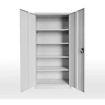 Armario metálico OLIMPO 902P40, puertas abatibles, 90x40x185 cms, gris ral 7035 2