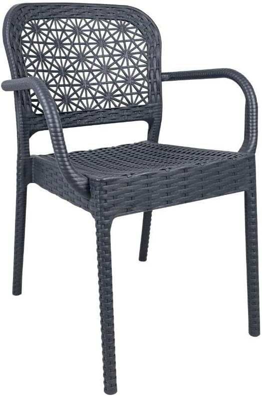 Sillón LATOJA, apilable, polipropileno antracita