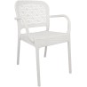 Sillón LATOJA, apilable, polipropileno blanco