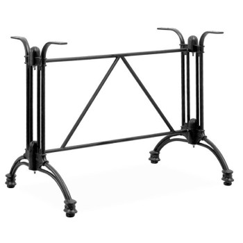 Base de mesa EIFFEL NEW, rectangular, aluminio, negra, altura 70 cms