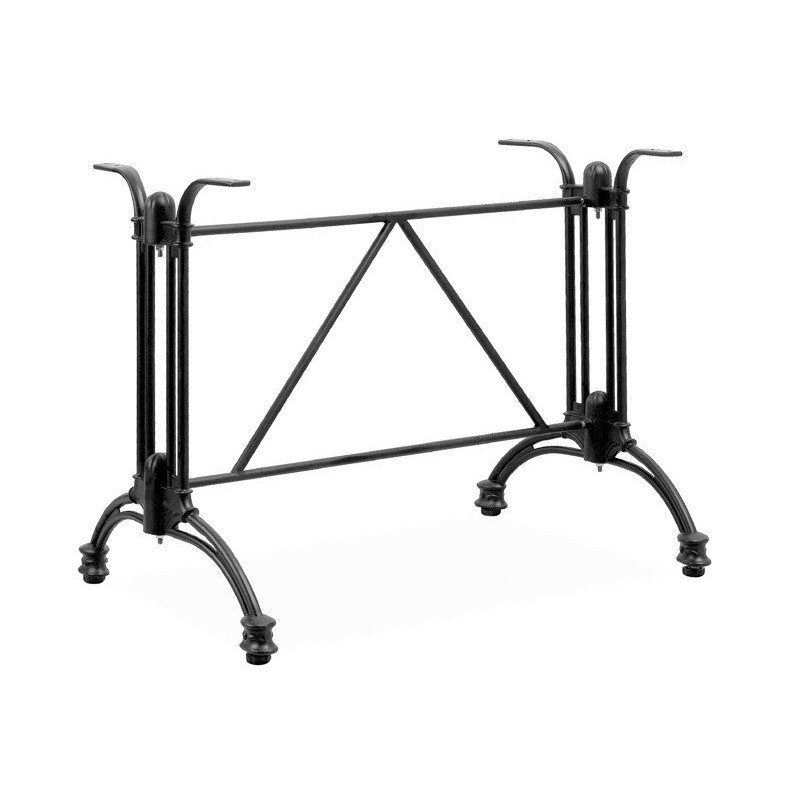 Base de mesa EIFFEL NEW, rectangular, aluminio, negra, altura 70 cms