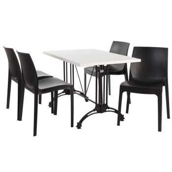 Base de mesa EIFFEL NEW, rectangular, aluminio, negra, altura 70 cms 2