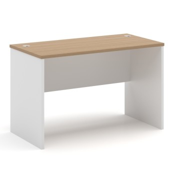 Mesa de oficina VOLPI 120, blanco y roble, 120 x 70 cms 2