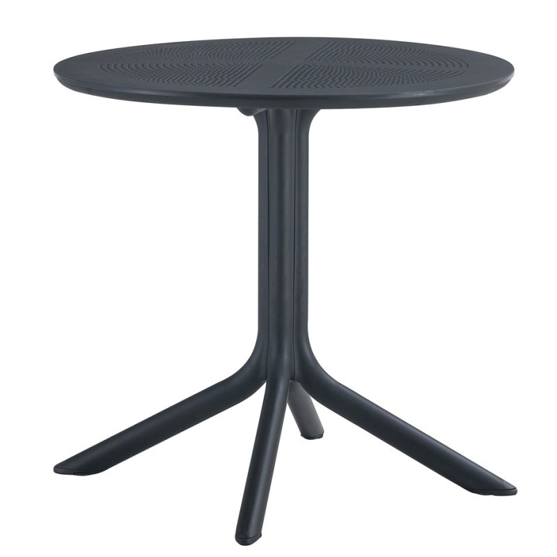 Mesa JÁVEA 97, polipropileno negro, 80 cms de diámetro