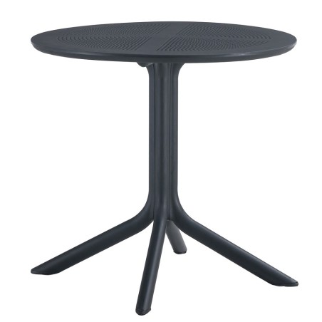 Mesa JÁVEA 97, polipropileno negro, 80 cms de diámetro