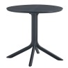 Mesa JÁVEA 97, polipropileno negro, 80 cms de diámetro