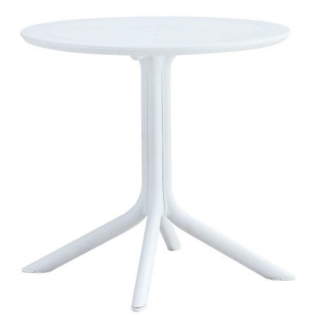 Mesa JÁVEA 97, polipropileno blanco, 80 cms de diámetro