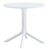 Mesa JÁVEA 97, polipropileno blanco, 80 cms de diámetro