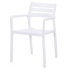 Sillón MADEIRA, apilable, polipropileno blanco