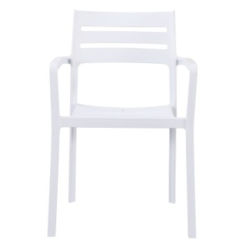 Sillón MADEIRA, apilable, polipropileno blanco 2