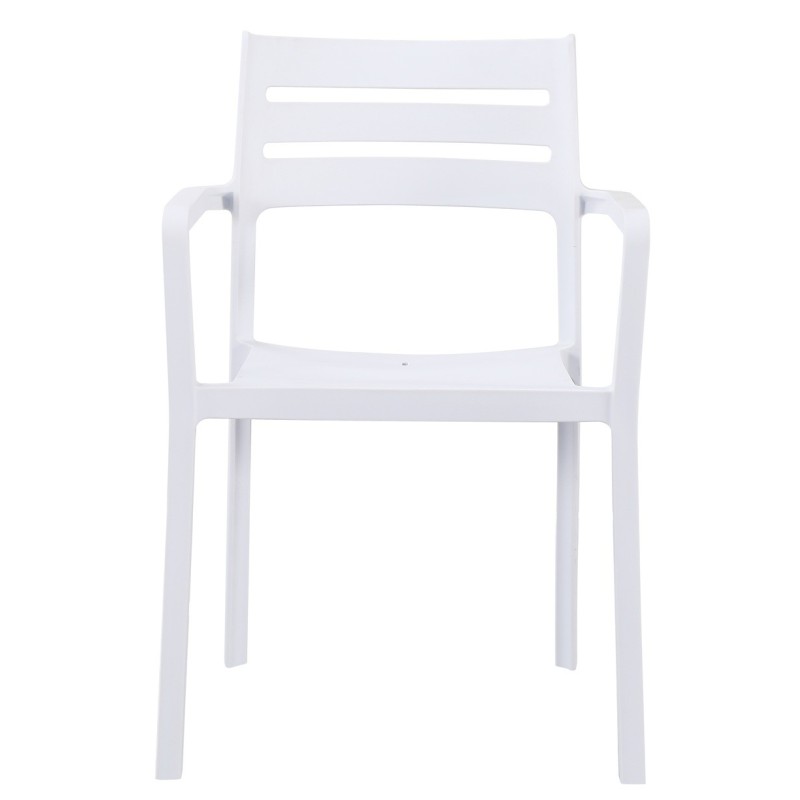 Sillón MADEIRA, apilable, polipropileno blanco-0