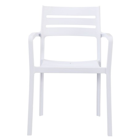Sillón MADEIRA, apilable, polipropileno blanco-0