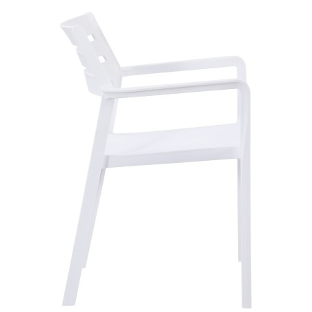Sillón MADEIRA, apilable, polipropileno blanco-1