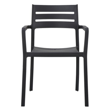 Sillón MADEIRA, apilable, polipropileno negro-0 2