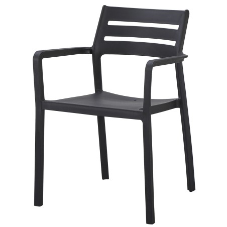 Sillón MADEIRA, apilable, polipropileno negro-0