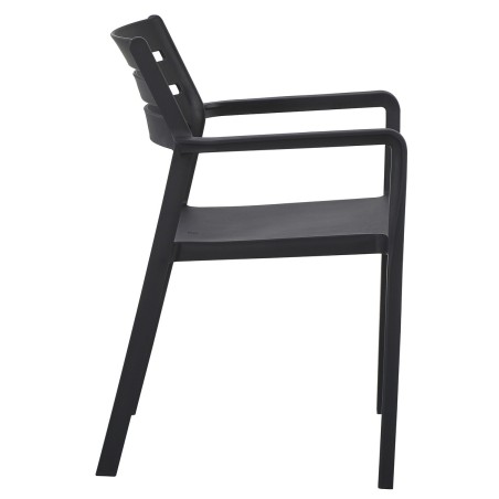 Sillón MADEIRA, apilable, polipropileno negro-1