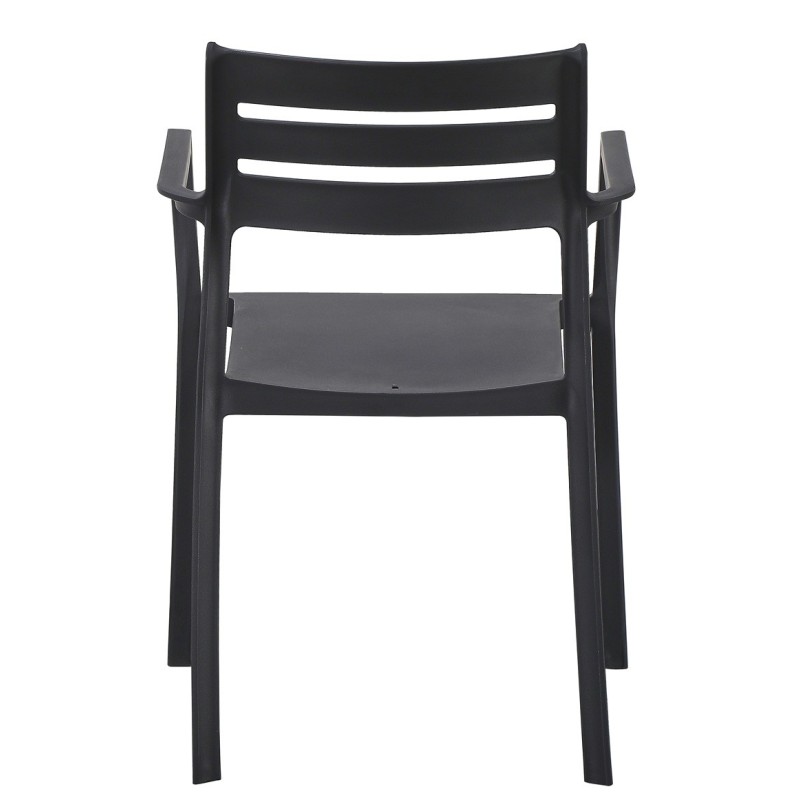 Sillón MADEIRA, apilable, polipropileno negro-2