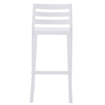 Taburete MADEIRA, apilable, polipropileno blanco 2