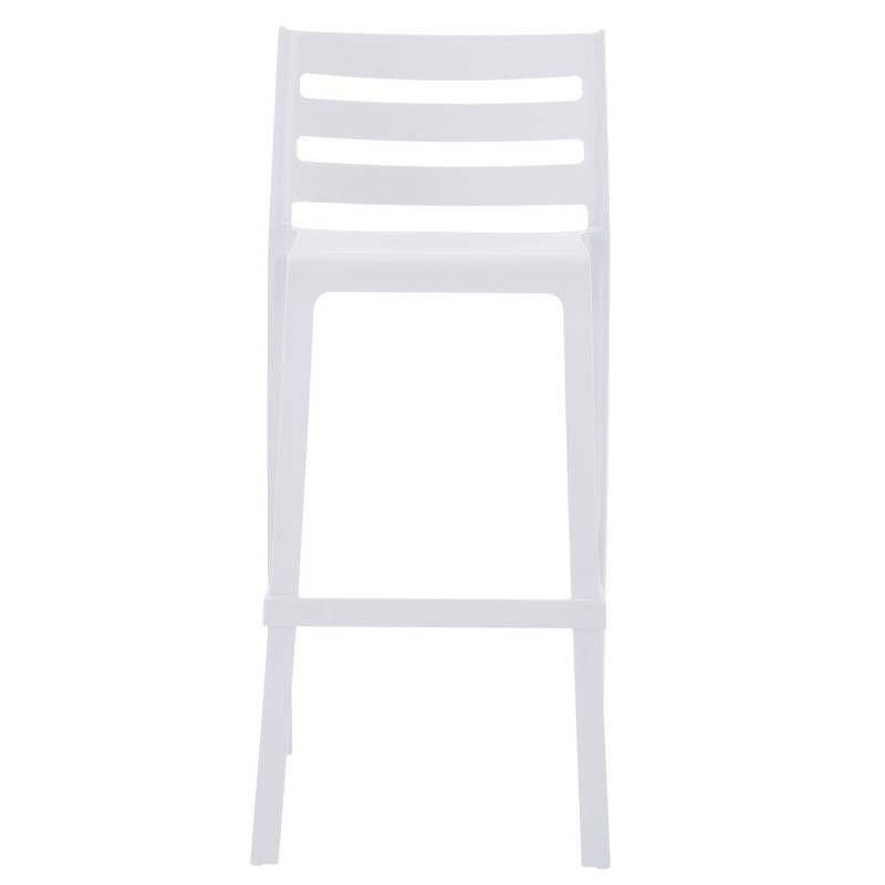 Taburete MADEIRA, apilable, polipropileno blanco-0