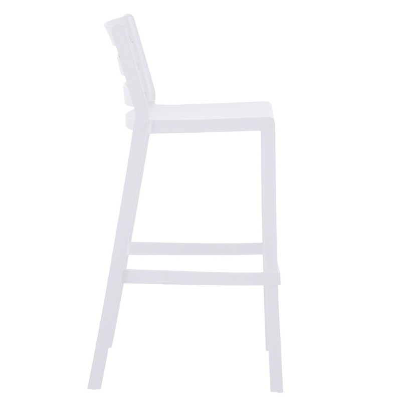 Taburete MADEIRA, apilable, polipropileno blanco-1