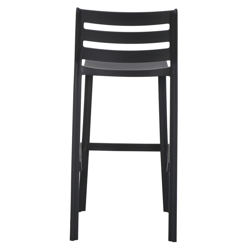 Taburete MADEIRA, apilable, polipropileno negro-2