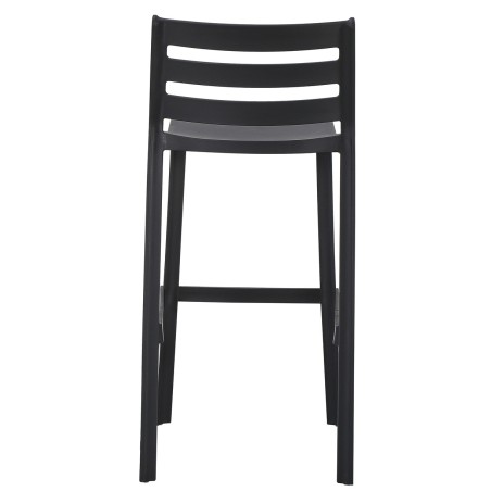 Taburete MADEIRA, apilable, polipropileno negro-2