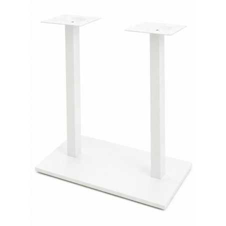Base de mesa BEVERLY, alta, rectangular, tubo cuadrado, blanca, base de 70 x 40 cms, altura 110 cms