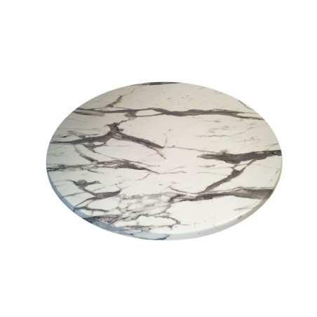 Tablero de mesa Werzalit WER-FANTASY, Mármol Ayfon 5657, 80 cms de diámetro