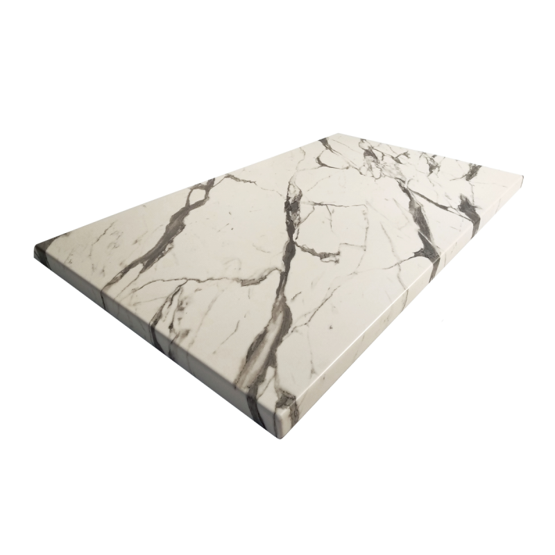 Tablero de mesa Werzalit WER-FANTASY, Mármol Ayfon 5657, 120 x 80 cms