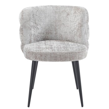 Silla BERG, metal, tapizado tejido cremona gris 2