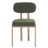 Silla MESINA, metal acabado de color madera, tejido bouclé verde oscuro 23
