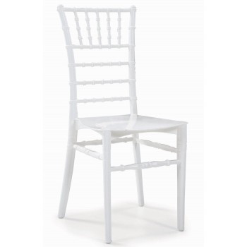 Silla CHIAVARI 77, apilable, polipropileno blanco
