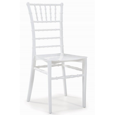Silla CHIAVARI 77, apilable, polipropileno blanco