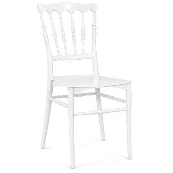 Silla WEDDING 77, apilable, polipropileno blanco